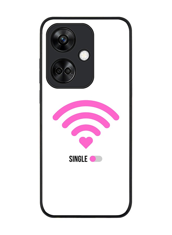 Stylizedd Rugged Black Edge case for OnePlus Nord CE3 Custom Slim fit Flexible Anti Drop Thin Phone Case Cover - Wifi Single Girl - Image 1