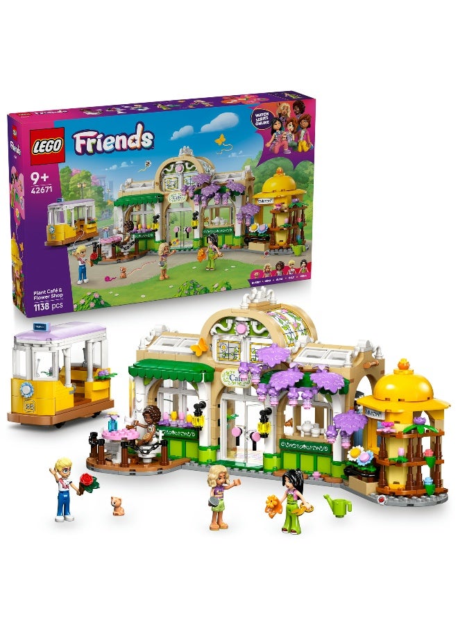 LEGO مجموعة بناء مقهى النباتات ومتجر الزهور LEGO Friends 42671 (1138 قطعة) - Image 1