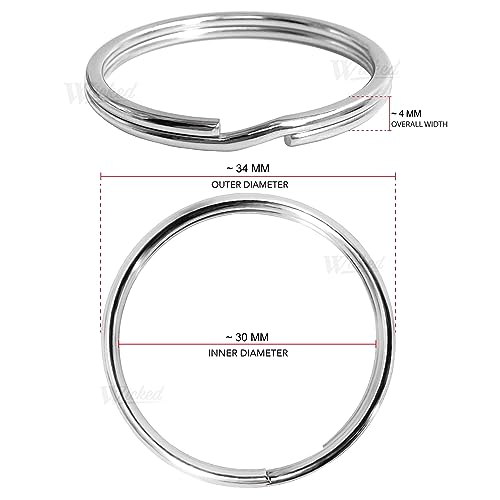 WICKED Scuba 316 Stainless Steel 2mm x 34mm Round Split Ring - 12 Pack - Image 4