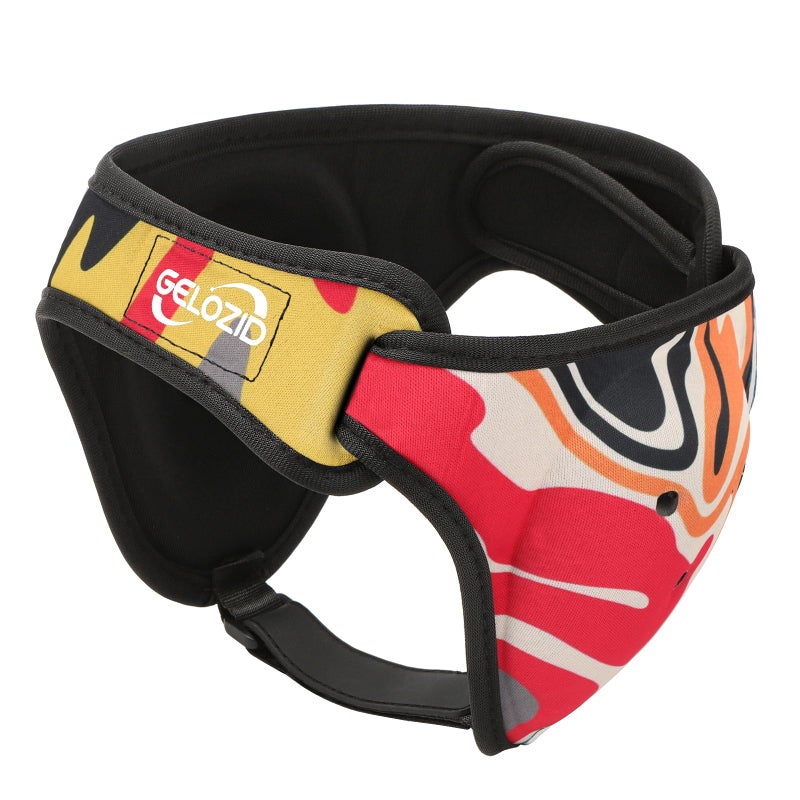 Gelozid Adjustable Wrestling Headgear for BJJ Sparring MMA Grappling and Training Wrestling Ear Guard and Cauliflower Protection HelmetLarge 207246inBlack and Red - Image 2