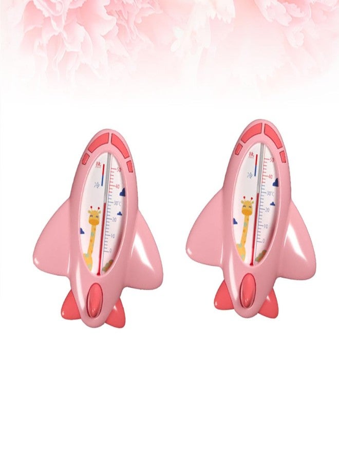 SHOWERORO 2pcs Bathing Water Thermometer for Newborns, Adorable Rose-Colored Water Temperature Sensor for Tub, Waterproof Bath Temperature Gauge for Safety - Image 4