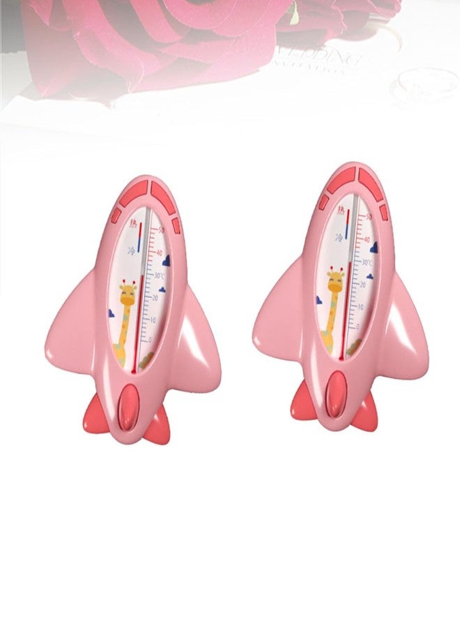 SHOWERORO 2pcs Bathing Water Thermometer for Newborns, Adorable Rose-Colored Water Temperature Sensor for Tub, Waterproof Bath Temperature Gauge for Safety - Image 5