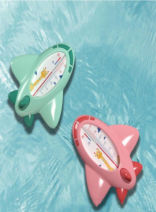 SHOWERORO 2pcs Bathing Water Thermometer for Newborns, Adorable Rose-Colored Water Temperature Sensor for Tub, Waterproof Bath Temperature Gauge for Safety - Image 2