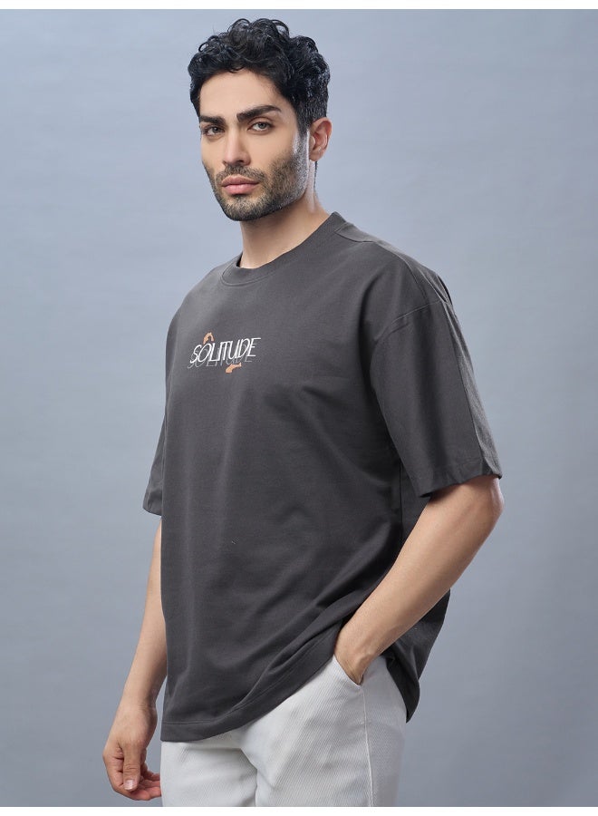 QUCO Grey Oversized T-Shirt for Men - Image 2