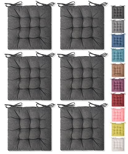 SQUARE MOON 6 Pack Seat Cushion Chair Cushion Comfort Chair Pads Chair Mat for Indoor Outdoor Dining Chair Office Chair Desk Chair