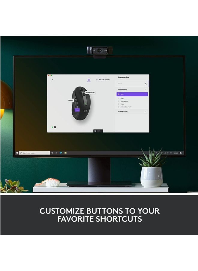 Logitech Signature M650 Wireless Mouse, For Small to Medium Sized Hands, Silent Clicks, 5 Buttons, Bluetooth, Multi-Device Compatibility, 400 DPI Nominal Value, 10m Range Black - Image 4