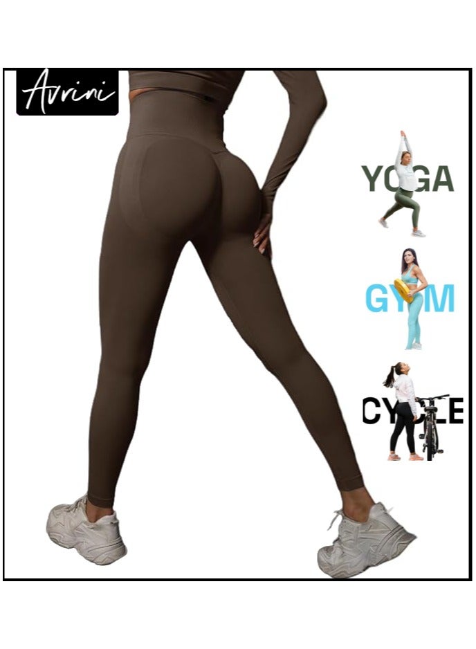 Avrini Avrini Yoga Pants Athleisure High Waist Leggings Sport Pants Seamless Tummy Control  Slim Stretchable Tights Compression Fitness Gym for Women  - Image 1