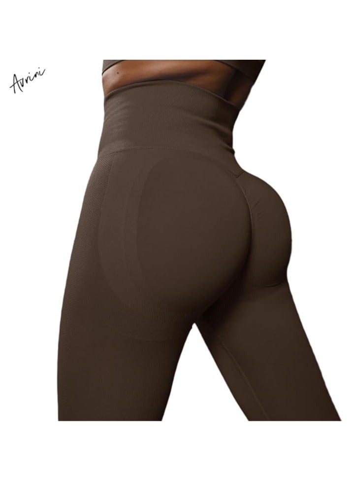 Avrini Avrini Yoga Pants Athleisure High Waist Leggings Sport Pants Seamless Tummy Control  Slim Stretchable Tights Compression Fitness Gym for Women  - Image 4