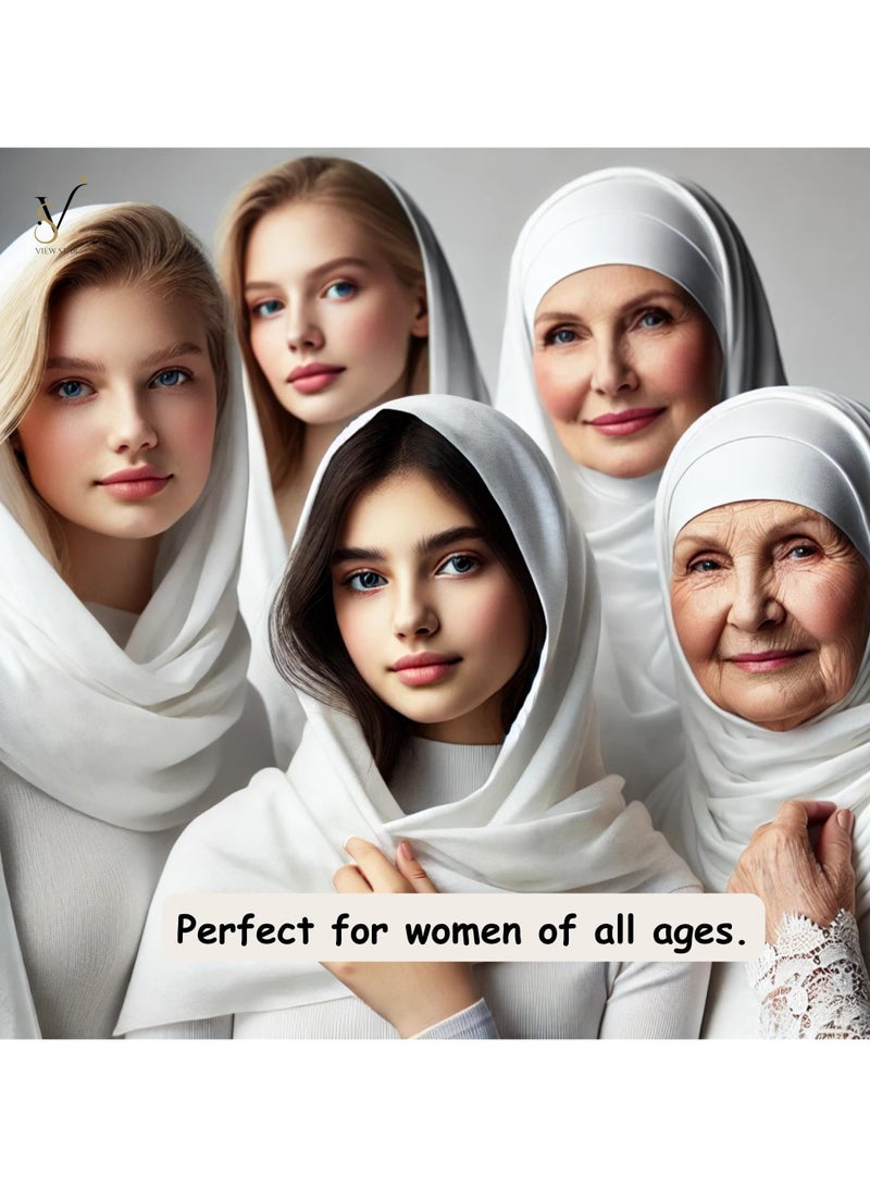Stretchable Premium Soft Hijab Scarf–Lightweight Breathable & Elegant Headscarf-Fashionable Modest Wear for daily & Special Occasions-Scarf For Umrah fits to all - Image 3