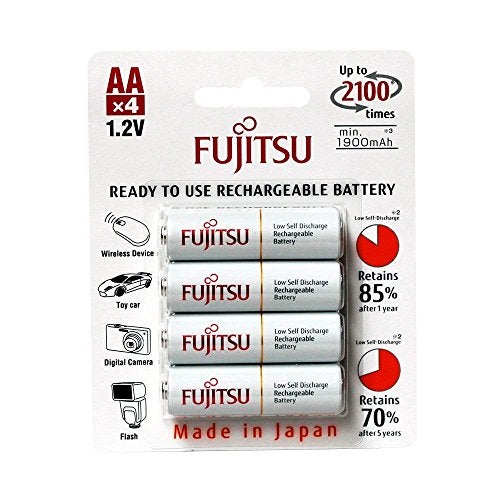 Fujitsu nickel-metal hydride rechargeable battery (blister pack) AA 1.2V 4-pack HR-3UTC (4B) - Image 1