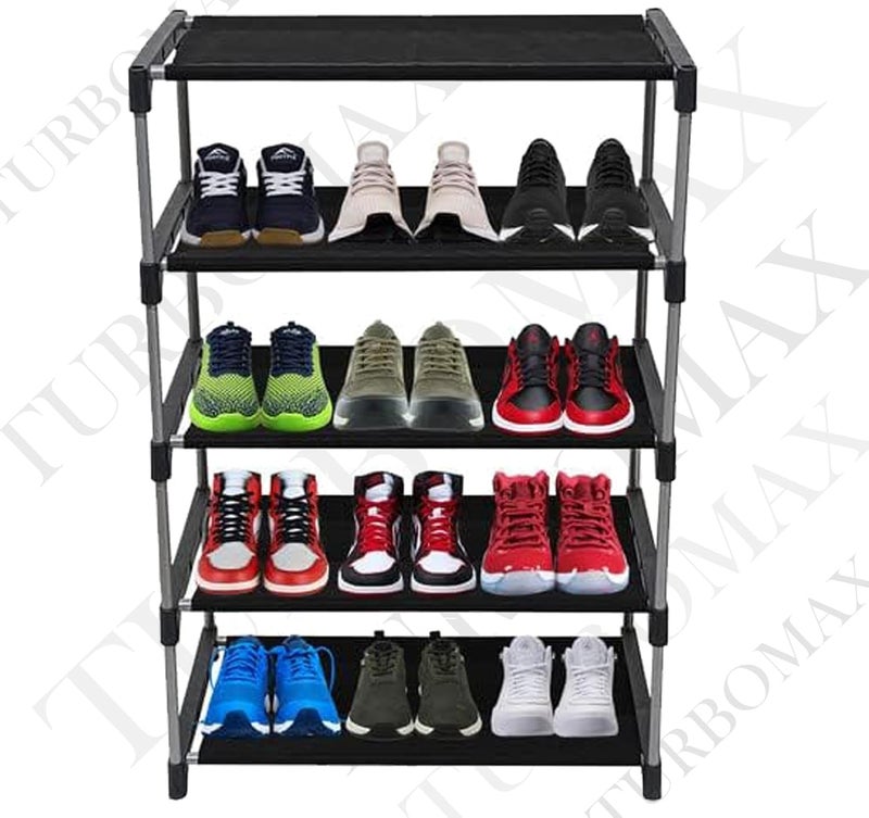 DEMARK Shoe Rack Stand for Home Multipurpose Storage Organizer Lightweight with Iron Pipes Dust Proof Cover (Pack of 3, Maroon) - Image 3