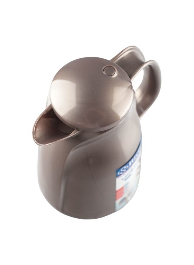 Bister - Vacuum Flask 1.0 Liter Plastic Body with White Glass Refil without ASBESTOS l Brown Color - Image 1