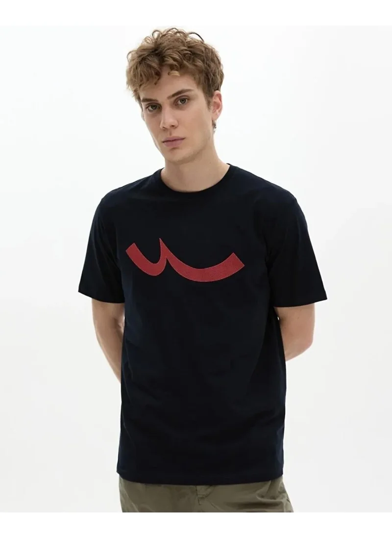 LTB Peyoro Navy Blue Men's Zero Collar Short Sleeve T-Shirt 1225841826089301