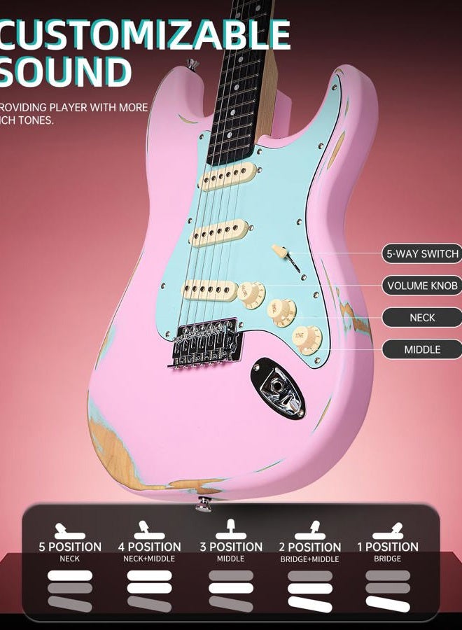 BAHAMUT Classic Stratocaster-Style Electric Guitar with SSS Pickups, Tremolo Bridge, and Comfortable Playability - Image 5