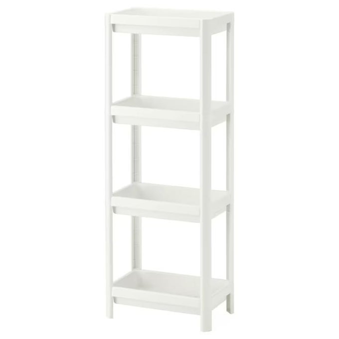 4 TIER BATHROOM SHELFBATHROOM RACK SHELVES ORGANIZER FOR BATHROOM LAUNDRY PANTRY KITCHEN NARROW PLACES