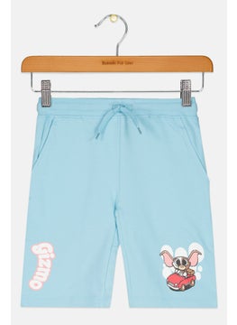 Gremlins Kids Girl Graphic Print Shorts, Turquoise  - Image 1