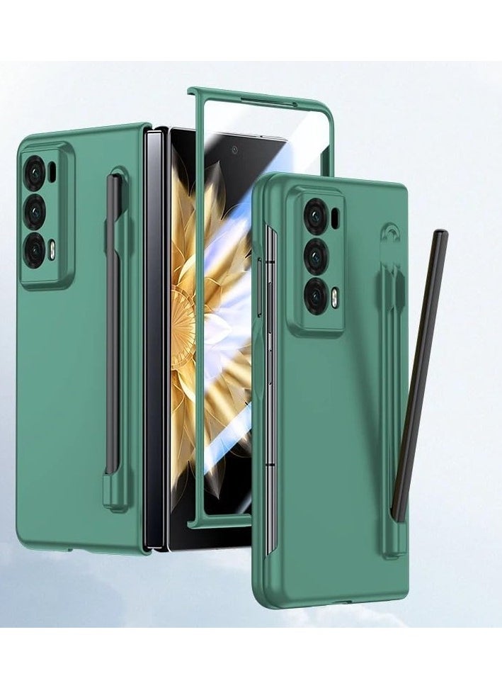 General Honor Magic V2 2023 Case with Stylus Pen,Pen Holder Cover Anti-Scratches Ultra Thin Case with Built-in Screen Protector for Honor Magic V2 