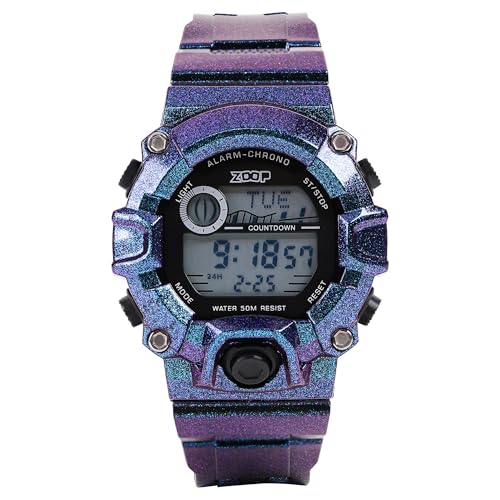 Zoop Digital Watch with Digital Dial & Blue Sheen Strap for Boys Kids, from House of Titan - 16051PP01 - Image 1