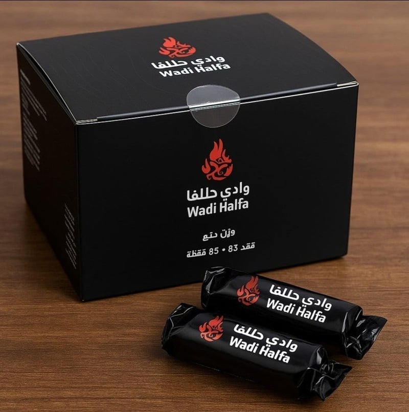 وادي حلفا فحم بخور سريع الاشتعال، حجم متوسط، 60 قرص، جودة عالية