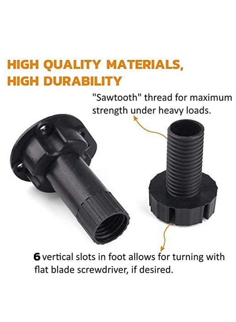 Generic Adjustable Furniture Leg Foot 4 Pack Cabinet Leveler Legs for Kitchen Bathroom Chairs Height Cabinet Leveling Adjustable from 100mm to 120mm  - Image 5