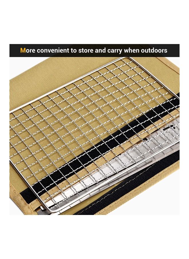 NIBEMINENT Portable Folding Stainless Steel Outdoor Wood Burning Camp Stove with Bag 13.5 x 20 20cm  - Image 3