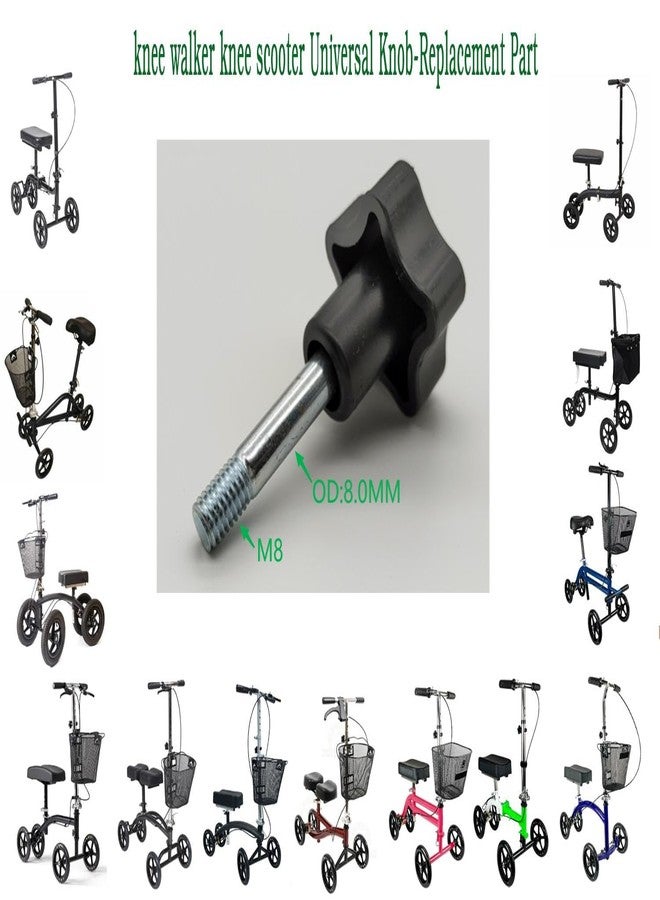 ComsenMed Knee Walker Universal Black Knob for Handle Bars Height Adjustment,Knee Walker Knob,Tiller Adjustment Knob,Universal Replacement Part.(95012R79607,HBK1_KWPART),1Ea,Black - Image 5