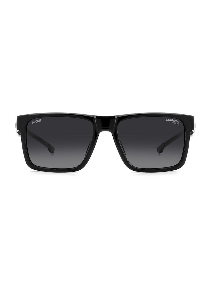 Carrera - Men's UV Protection Rectangular Sunglasses - Carduc 021/S Black 55 - Lens Size: 55 Mm - Image 1