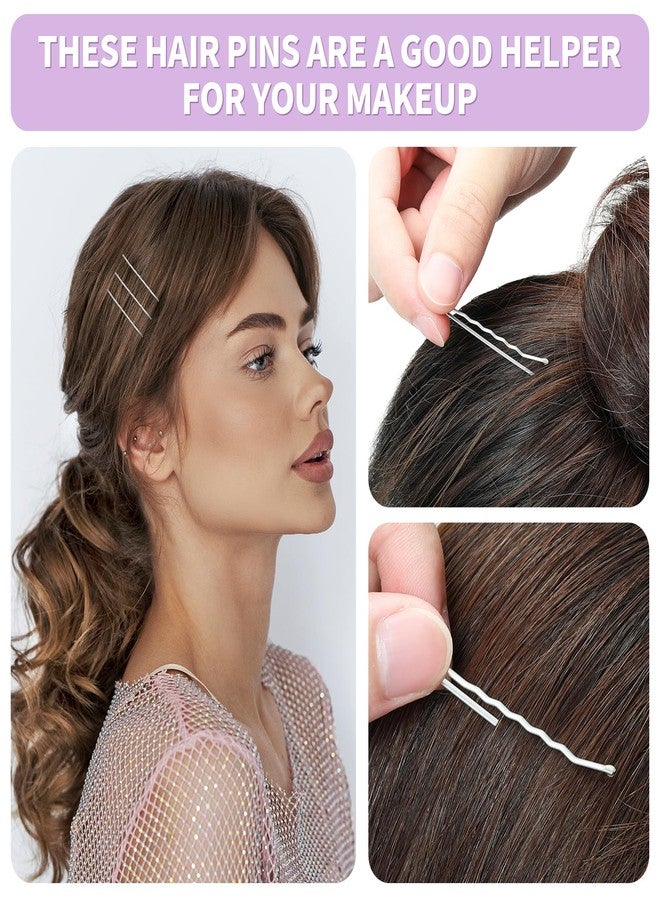Mia Klein 2 Inch Silver Bobby Pins Bulk, 200PCS Wavy Hair Pins with Storage Box, Secure Hold No Slip Bobby Pins for Women Girls, Silver Hair Grips for Gray Hair, All Hair Types Styling Accessories - Image 5