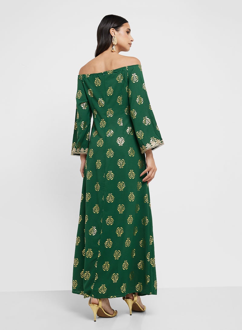 Khizana Floral Off-Shoulder Dress - Image 2