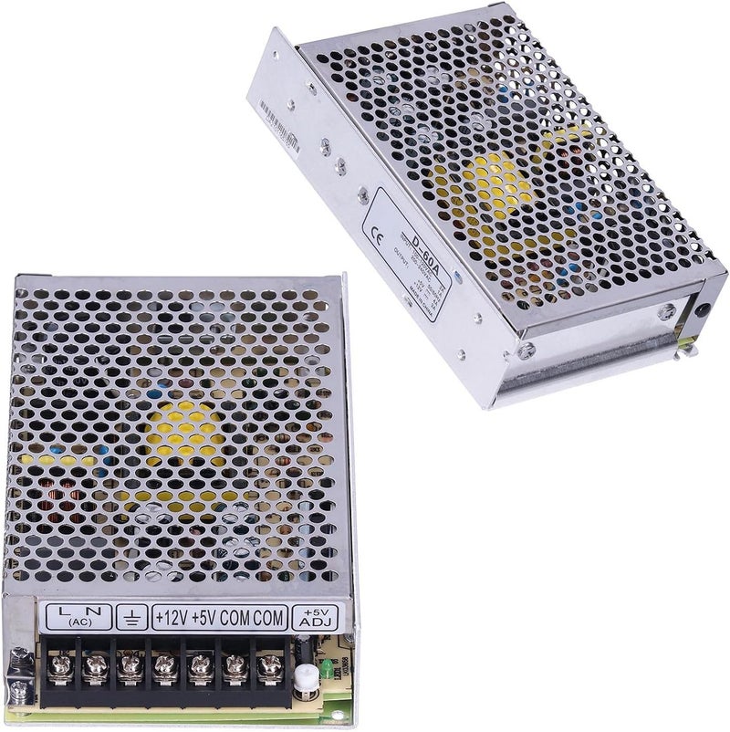 Berm Switching Power Supply 60W Dual Output 5V4A and 12V3A for LED Lighting and Low Voltage Equipment with 115230VAC Input - Image 3