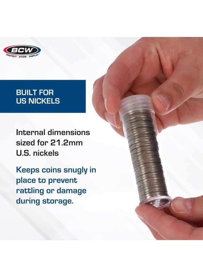 BCW Coin Tubes for US Nickels – 10ct | Durable Plastic Storage with Airtight Lids | Holders for Collectors - Image 5