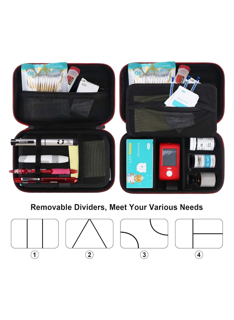 A Bag To Store Insulin And Medications And Protect Them From Damage During Travel And Trips, With A Large Size And A Digital Screen, With Two Cooling Gel Packages
