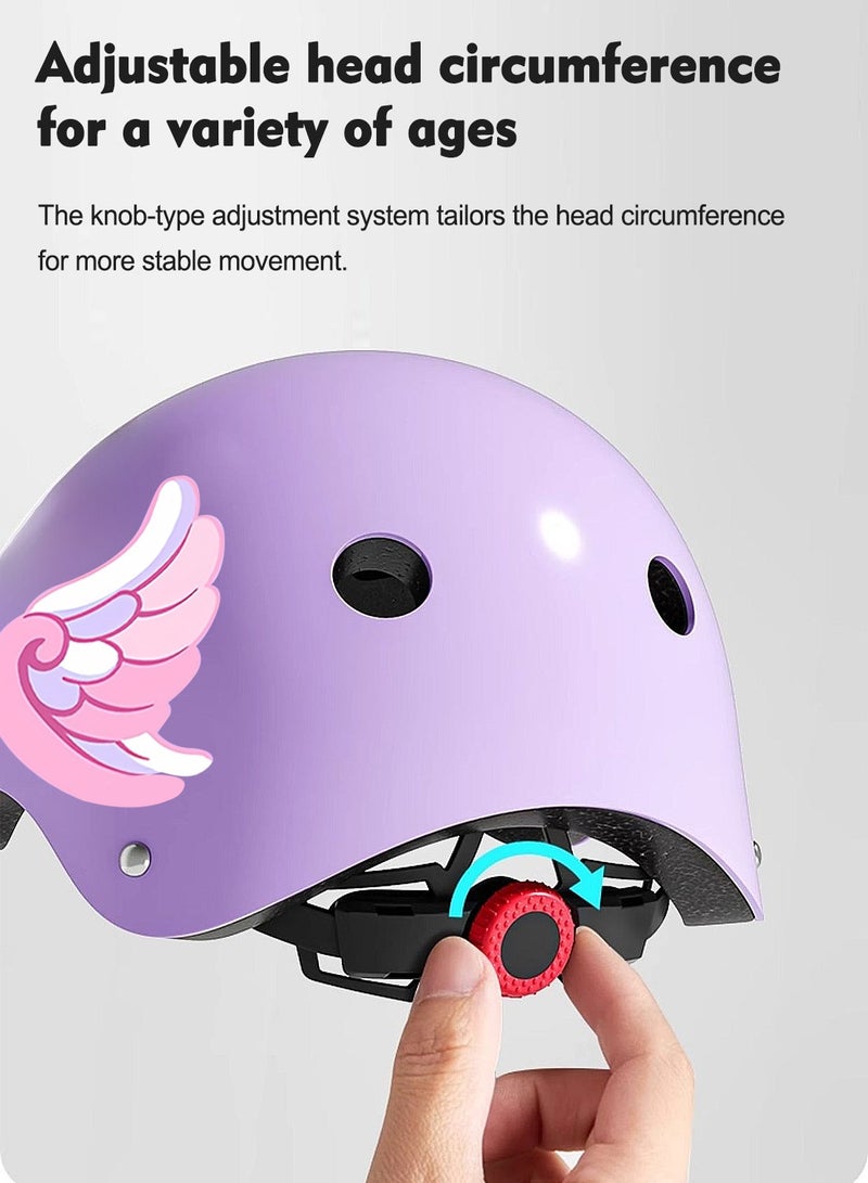 MaBaby خوذة أطفال 7 في 1 مجموعة معدات رياضية واقية قابلة للتعديل، خوذات دراجات أطفال، سكوتر، تزلج على العجلات، مع واقيات للركبة والكوع وحراس المعصم، للأطفال من 3-12 سنة أولاد وبنات - Image 4