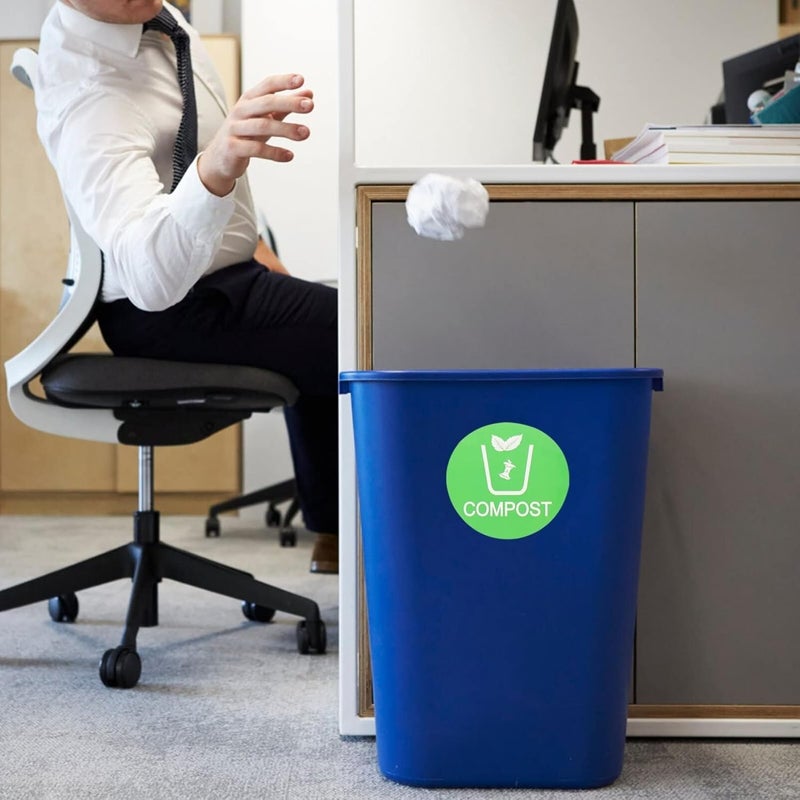 klarako 9pcs Recycle and Trash Stickers Vinyl Recycle Trash Bin Sticker Self- Adhesive Round Logo Sign Decal Labels for Organizing Trash Can 10X10CM - Image 5