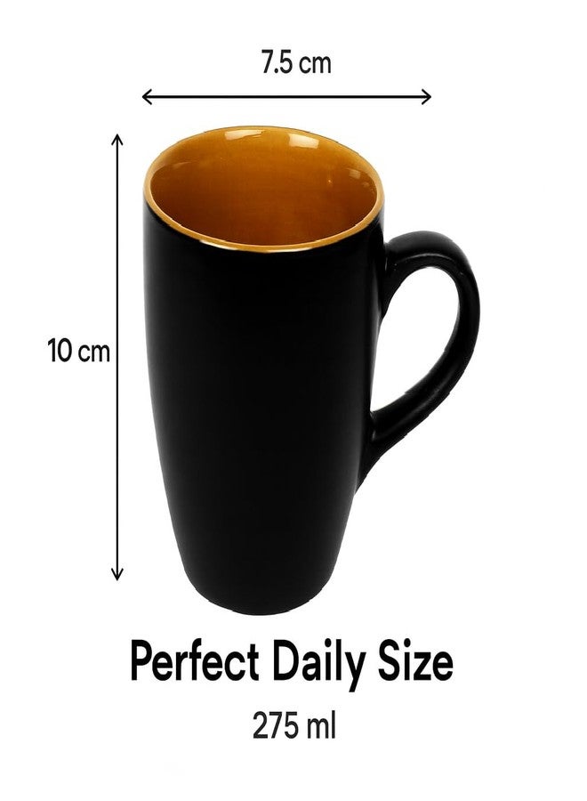 KITTENS Ceramic Coffee Mug Set of 2 (275ml) - Matte Black Finish with Glossy Interior - Microwave & Dishwasher Safe - Food Grade - Ideal for Coffee, Tea, Home, Office & Gifting - Image 3