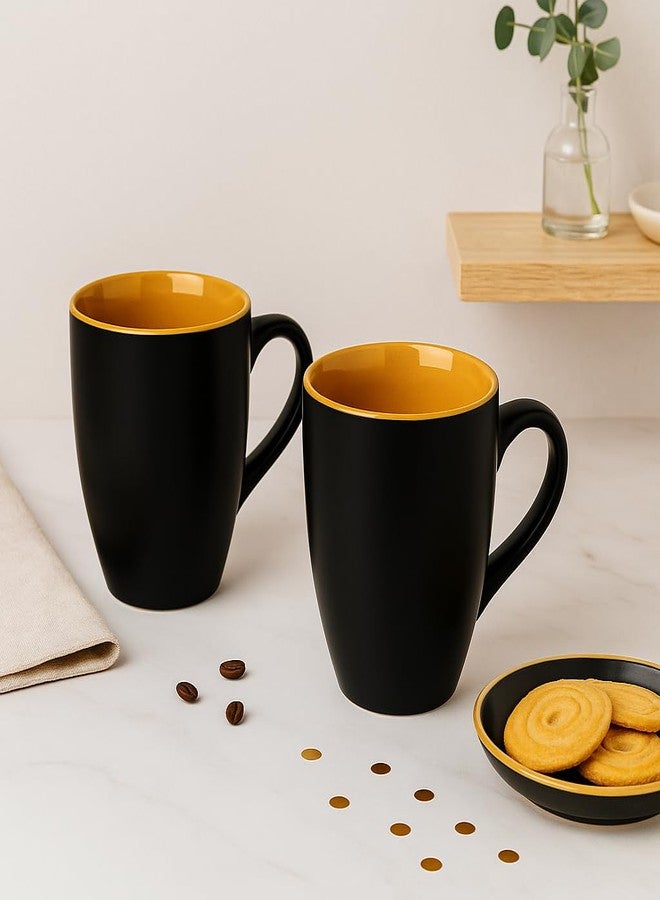 KITTENS Ceramic Coffee Mug Set of 2 (275ml) - Matte Black Finish with Glossy Interior - Microwave & Dishwasher Safe - Food Grade - Ideal for Coffee, Tea, Home, Office & Gifting - Image 1