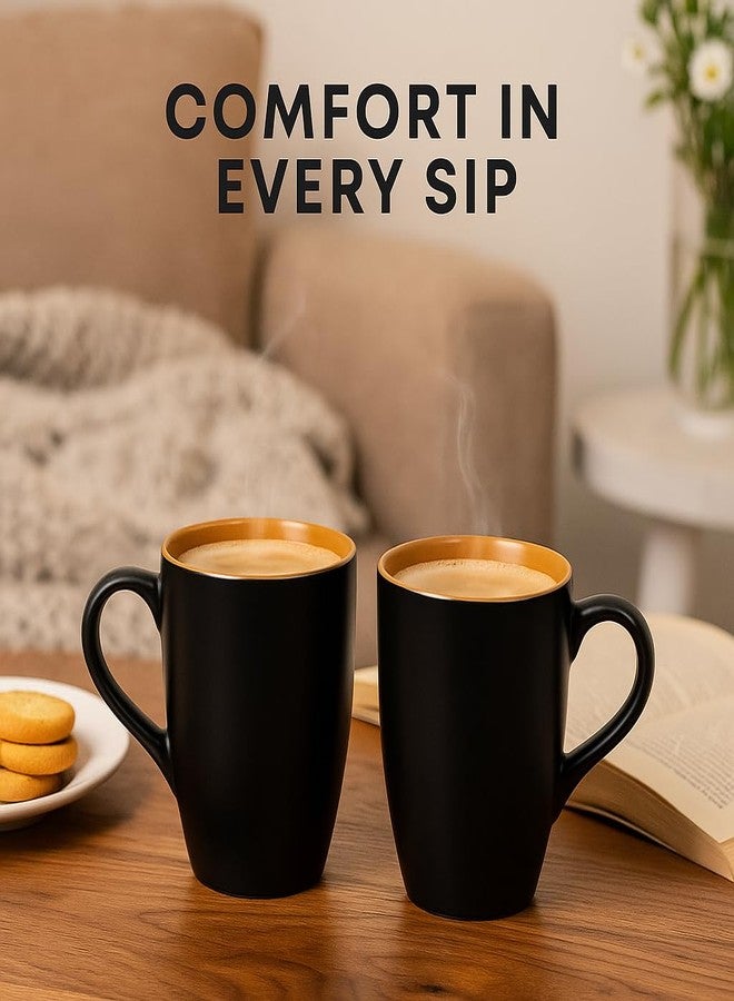 KITTENS Ceramic Coffee Mug Set of 2 (275ml) - Matte Black Finish with Glossy Interior - Microwave & Dishwasher Safe - Food Grade - Ideal for Coffee, Tea, Home, Office & Gifting - Image 5