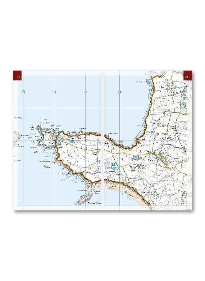 null - Pembrokeshire Coast Path Map Booklet: 1:25,000 OS Route Mapping - Image 1