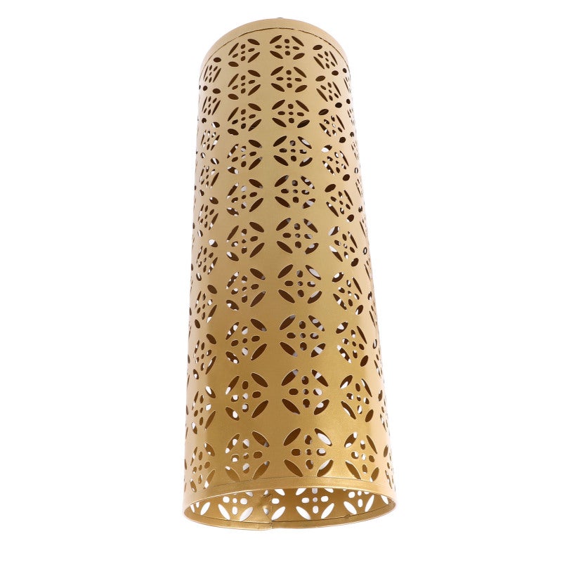 Umbrella Holder 8.7x8.7x11.8 Inches Rust Proof Hollow Metal - Stylish Round Copper Pattern Umbrella Stand for Home Entryway Office Outdoor Rain Gear Cane Storage - Image 2