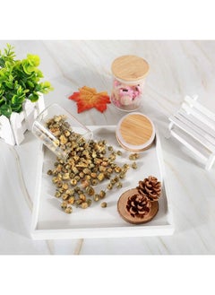 Mash 500ml Round Glass Jar with Bamboo Lid Set of 3, Kitchen Food Storage Containers Airtight Lids Cereals Canisters Jars  - Image 3