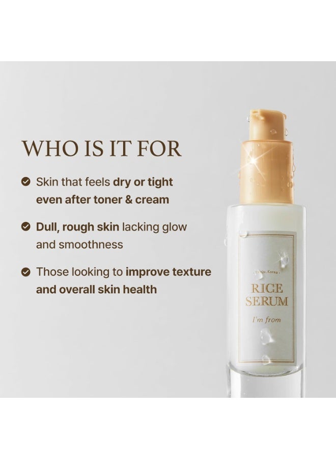 I'M FROM Rice Serum, 73% Korean Fermented Rice Embryo Extract Boosts Collagen, Vitality, Radiant Glowing Skin, Niacinamide, Vitality to Dull Skin, Nourishing, Moisturizing 30ml - Image 3