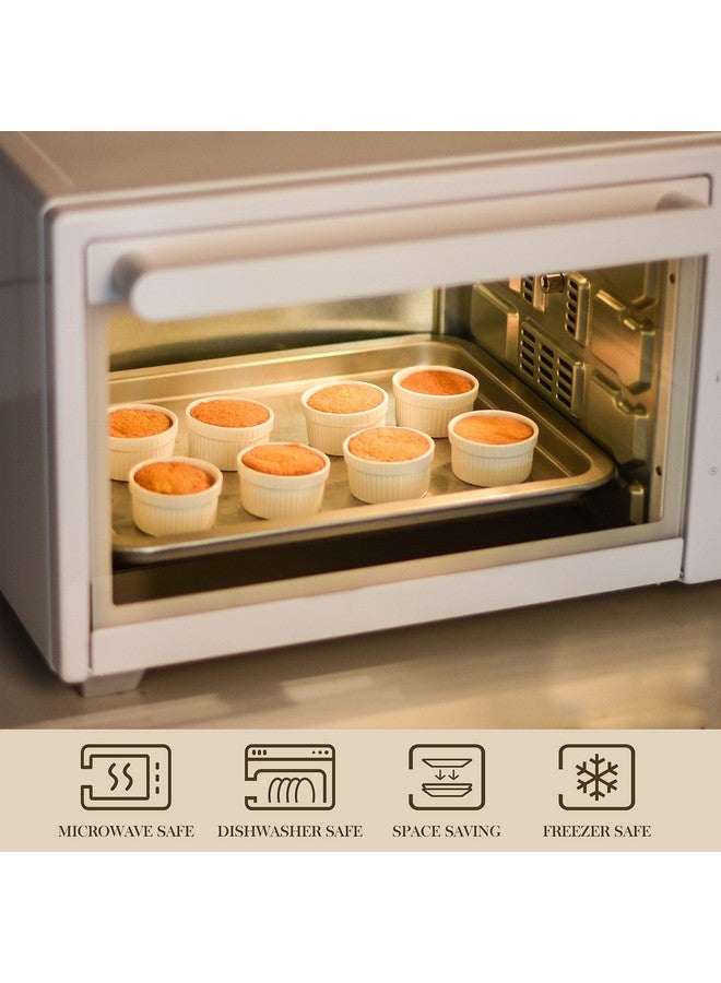 MALACASA Mini Ramekins 1.5 oz set of 24, Ramiken, Ceramic Creme Brulee Ramekins, White Custard Cups, Small Dipping Bowls for Kitchen Serving Sauce Condiments, Dishwasher Oven Safe, Series RAMEKIN.DISH - Image 4