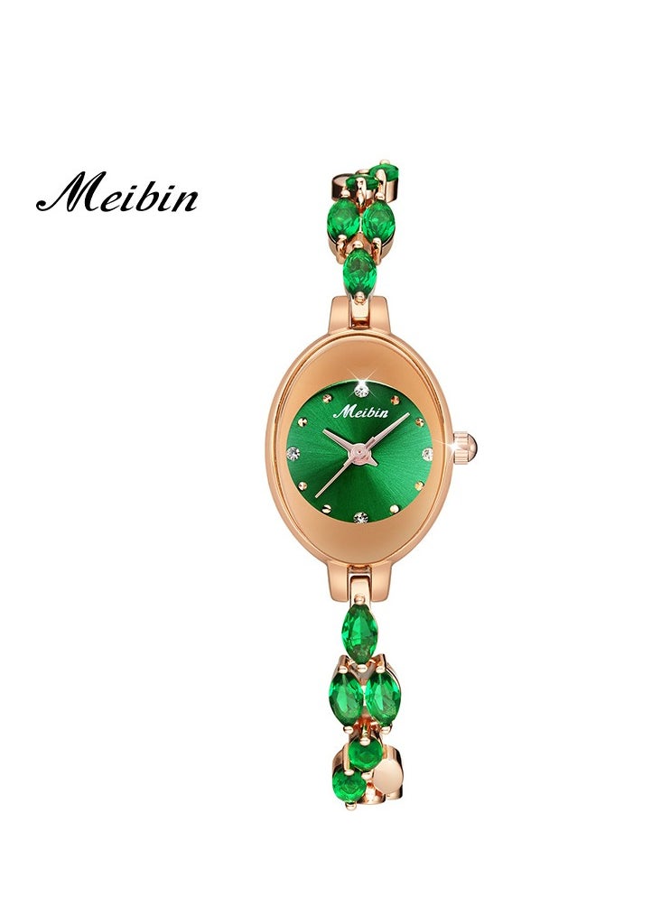 Meibin - ساعة نسائية أنيقة مرصعة بالألماس - Image 1