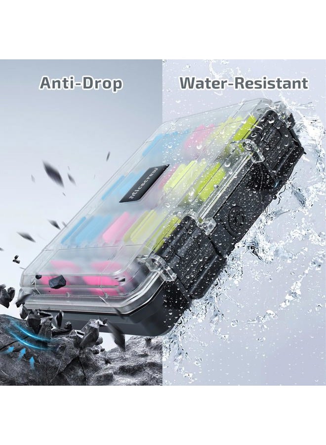 Micscrew 36 Slots Memory Card Case & 36 Transparent Card Cases & 60 Visual Sticky Notes, Water-Resistant Anti-Shock Anti-Dust SD Card Case for Camera, Memory Card Storage Protector（Clear Plastic） - Image 3