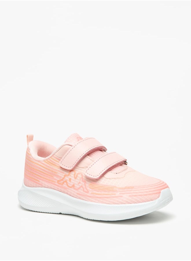 Kappa Girl's Logo Print Sports Shoes with Hook and Loop Closure  - Image 1