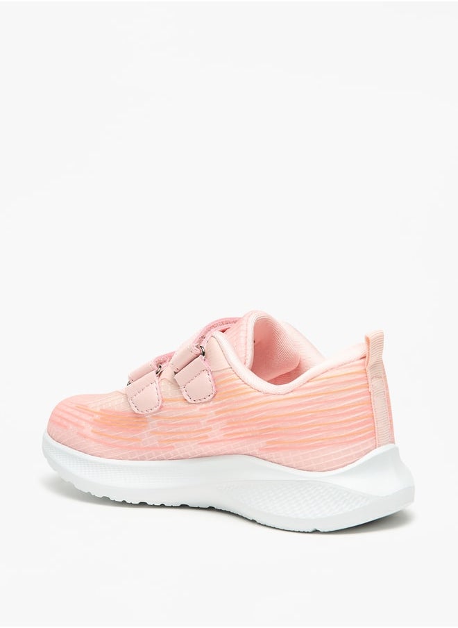 Kappa Girl's Logo Print Sports Shoes with Hook and Loop Closure  - Image 2