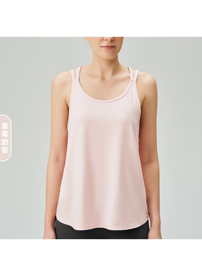 Spring And Summer Women's Camisole Vest, Thin And Loose-fitting, Suitable For Wearing As Pajamas Or Outerwear, With A Beautiful Back Design, Ideal As A Yoga Top
