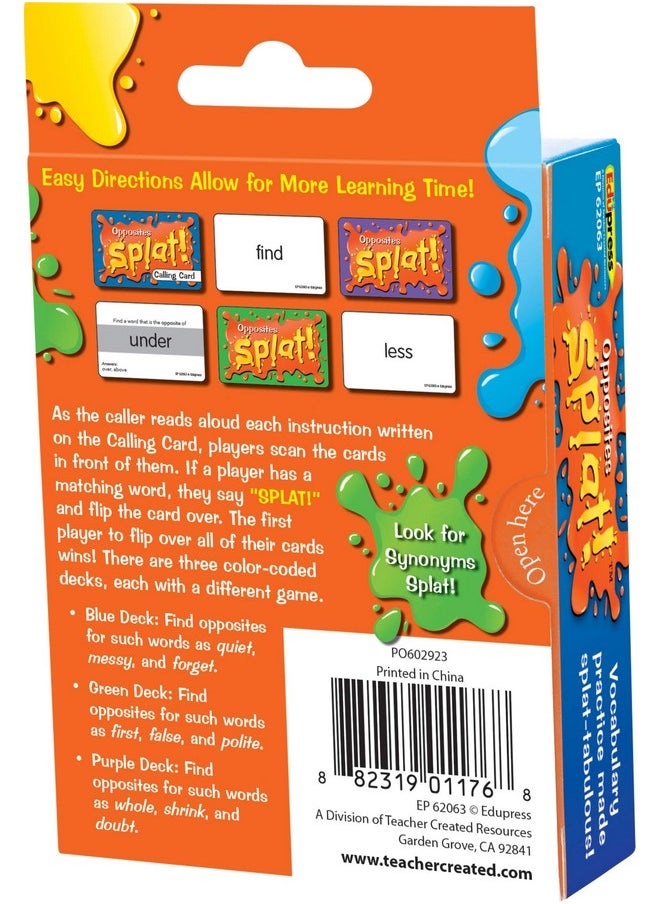 Teacher Created Resources - Teacher Created Resources Opposites Splat Game - Image 1