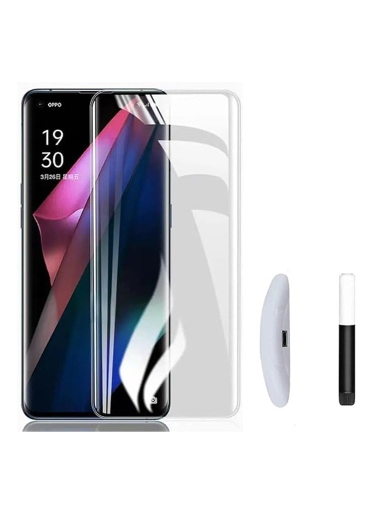 Generic Full Glass Screen Protector For Reno 4 Pro UV Tempered Glass Full Glue Cover Screen Protector For Reno 4 Pro Fingerprint Unlock Screen Glass Film 