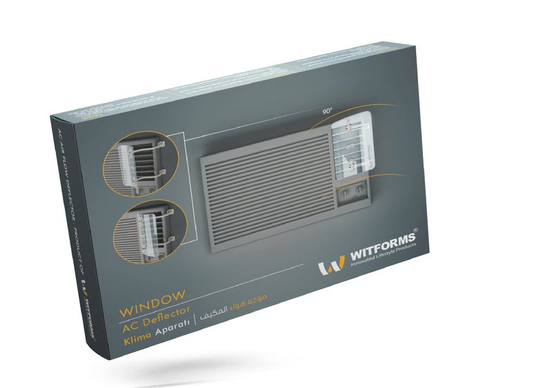 WITFORMS/WINDOW - Adjustable AC air deflector suitable for window air conditioners (side air outlet). Enhance cooling and heating circulation - Image 2